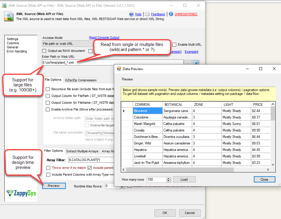 Read XML File data from XML File in SSIS