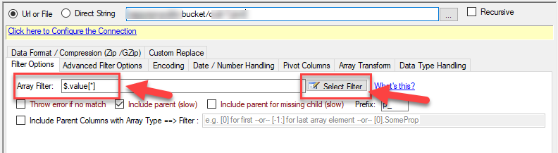 FTP/SFTP XML Driver Select Filter