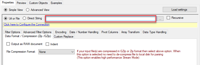 Use wildcard pattern .* to read multiple FTP/SFTP Files data