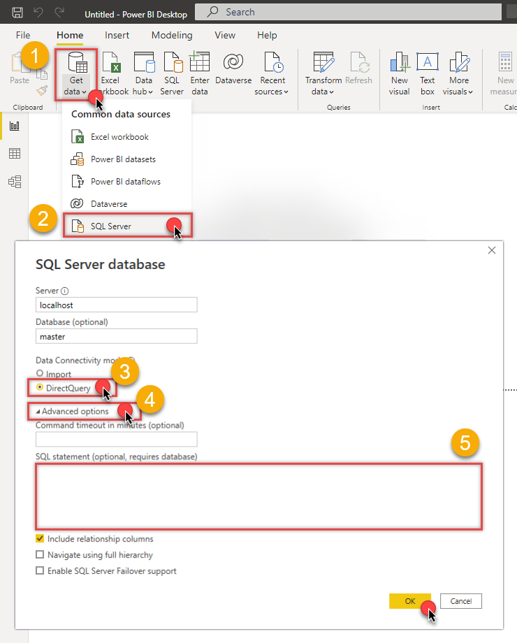 DirectQuery option for Power BI (Read Amazon Ads Data Example using SQL Server Linked Server and ZappySys Data Gateway)