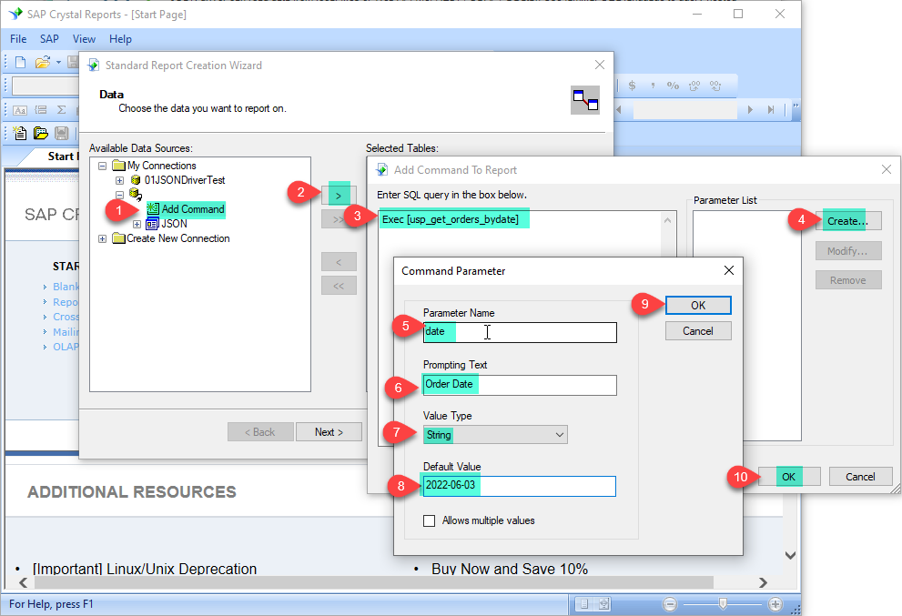 SAP Crystal Report - Custom Views