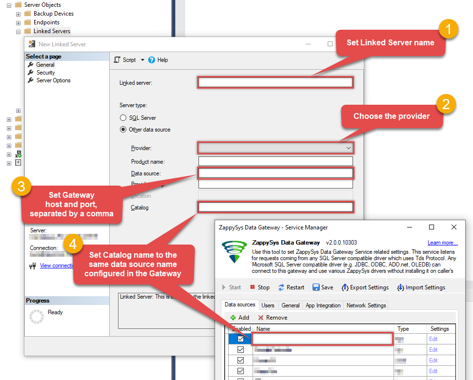 SSMS SQL Server Configure Linked Server