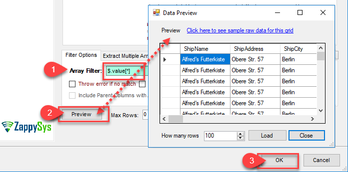 Amazon S3 XML Files data Preview