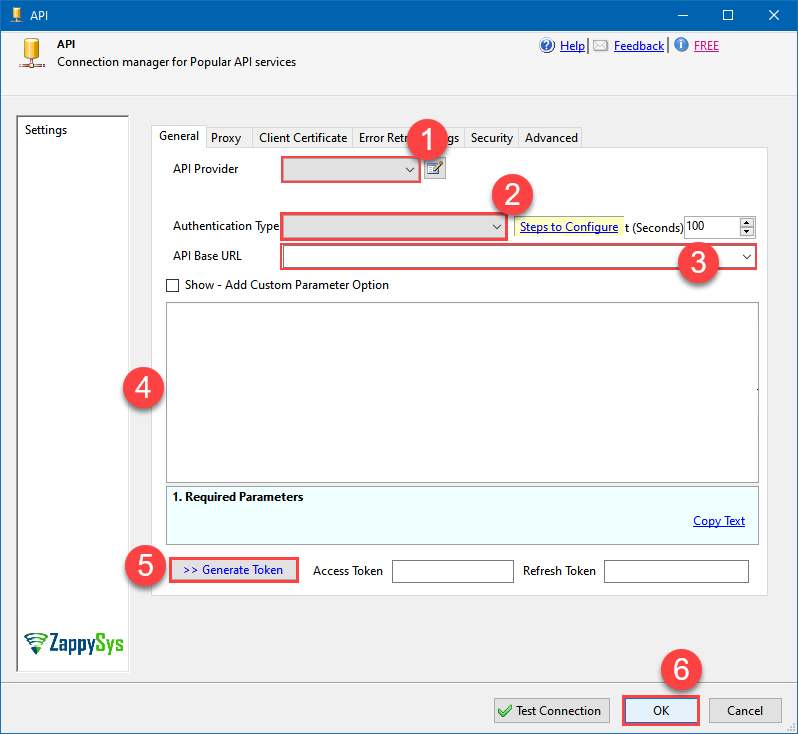 ZappySys OAuth Connection