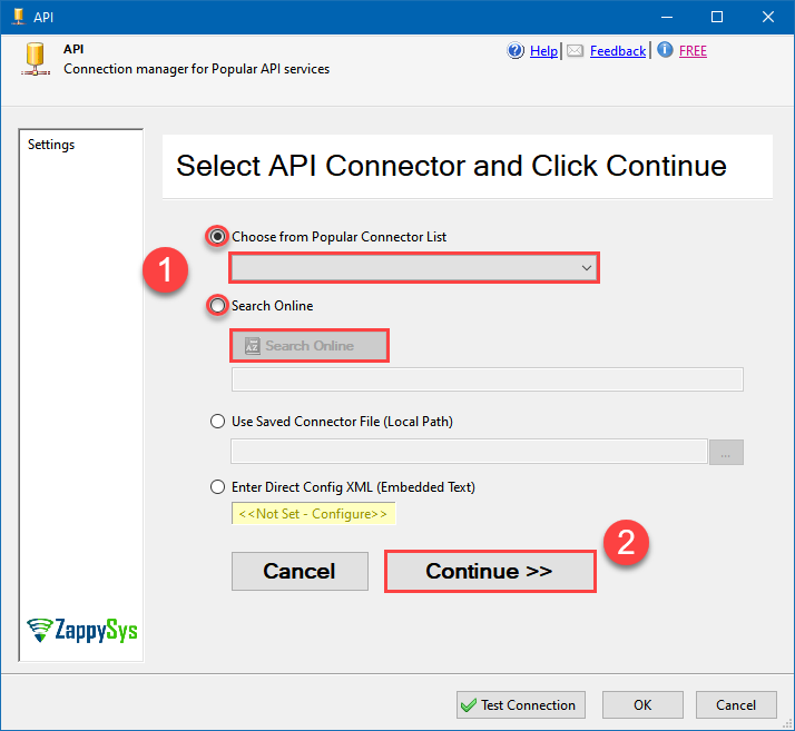 Power BI Connector Selection