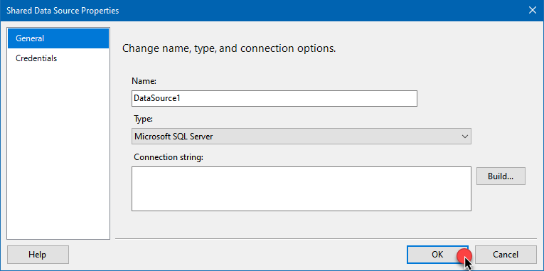 How Data Source in SSRS project looks like