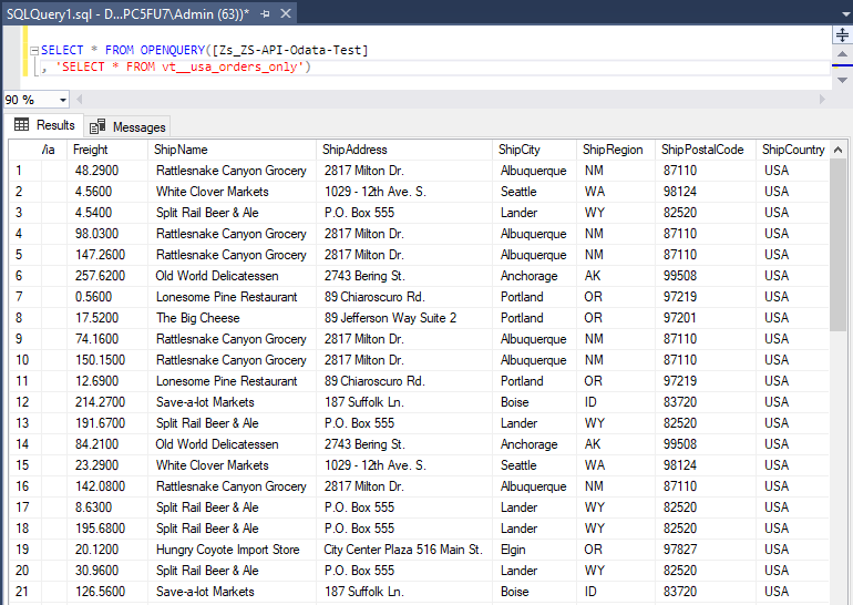 ZappySys Driver - Generate SQL Server Query