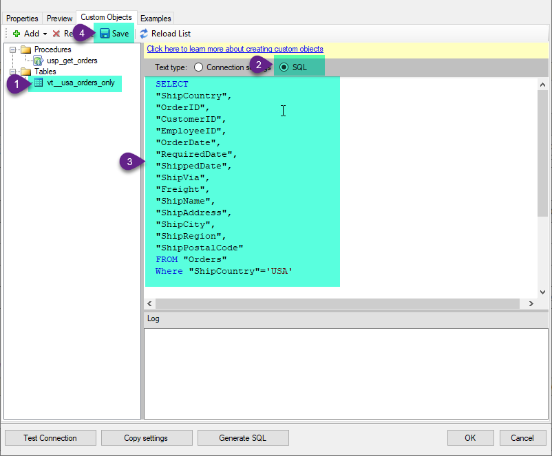 ZappySys Driver - Create Custom Table