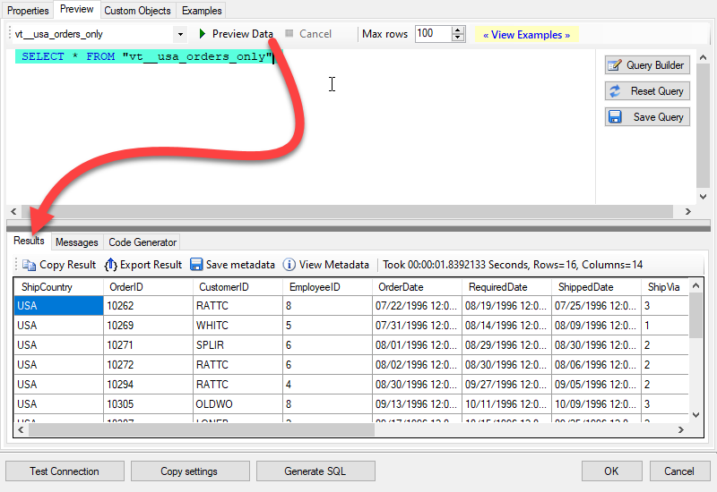 ZappySys Driver - Execute Custom Virtual Table Query