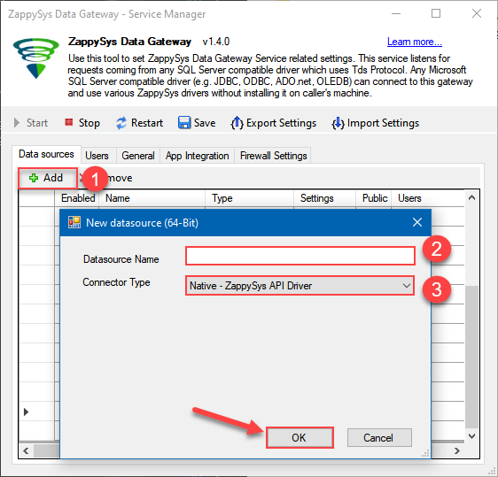 ZappySys Data Gateway - Add Data Source