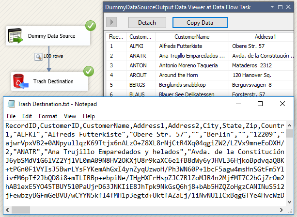 SSIS Trash Destination - Execute