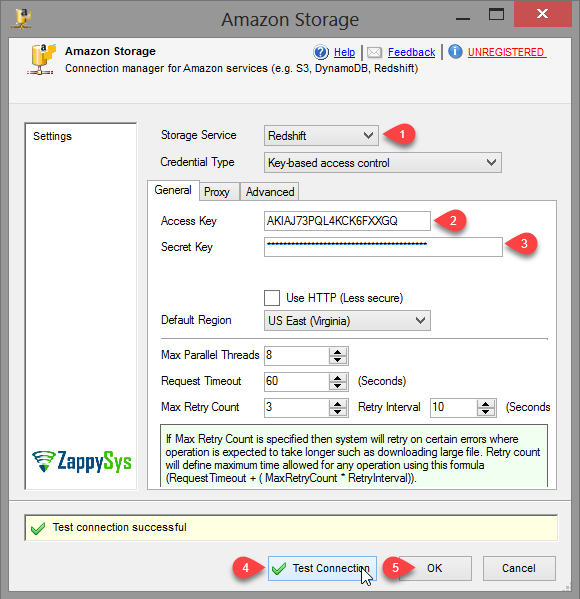 SSIS Amazon Redshift Create Connection