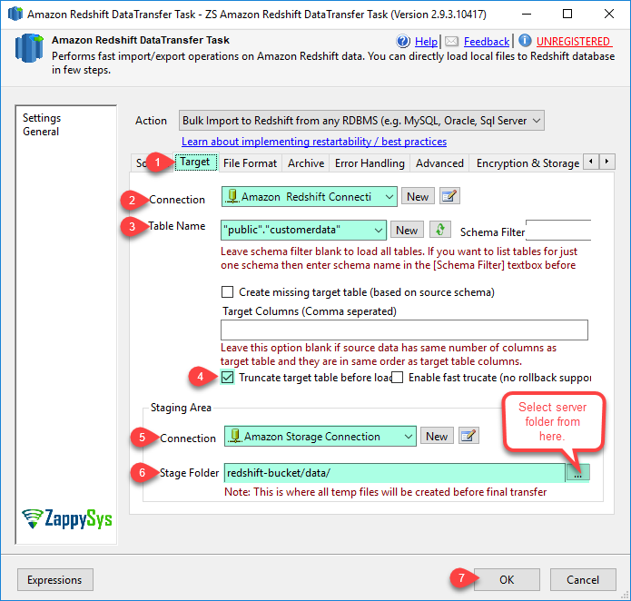 SSIS Amazon AWS Redshift Data Transfer Task