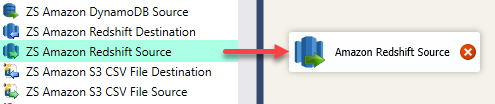SSIS Amazon Redshift Source - Drag and Drop