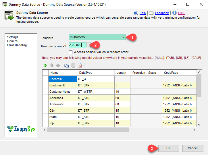 SSIS DummyData Source - Configure