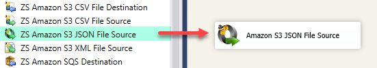 SSIS Amazon S3 JSON Source - Drag and Drop
