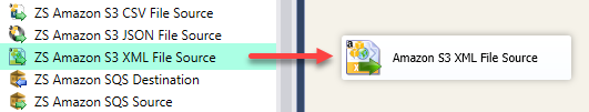 SSIS Amazon S3 XML Source - Drag and Drop