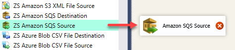 SSIS Amazon SQS Queue Source - Drag and Drop