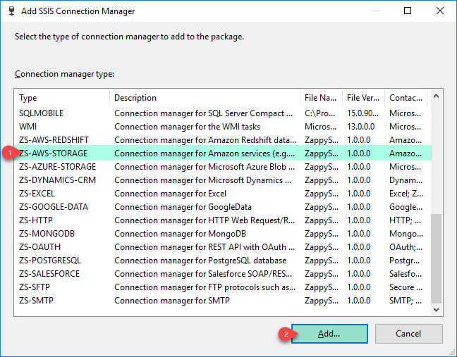 AWS-Storage Connection - ADD
