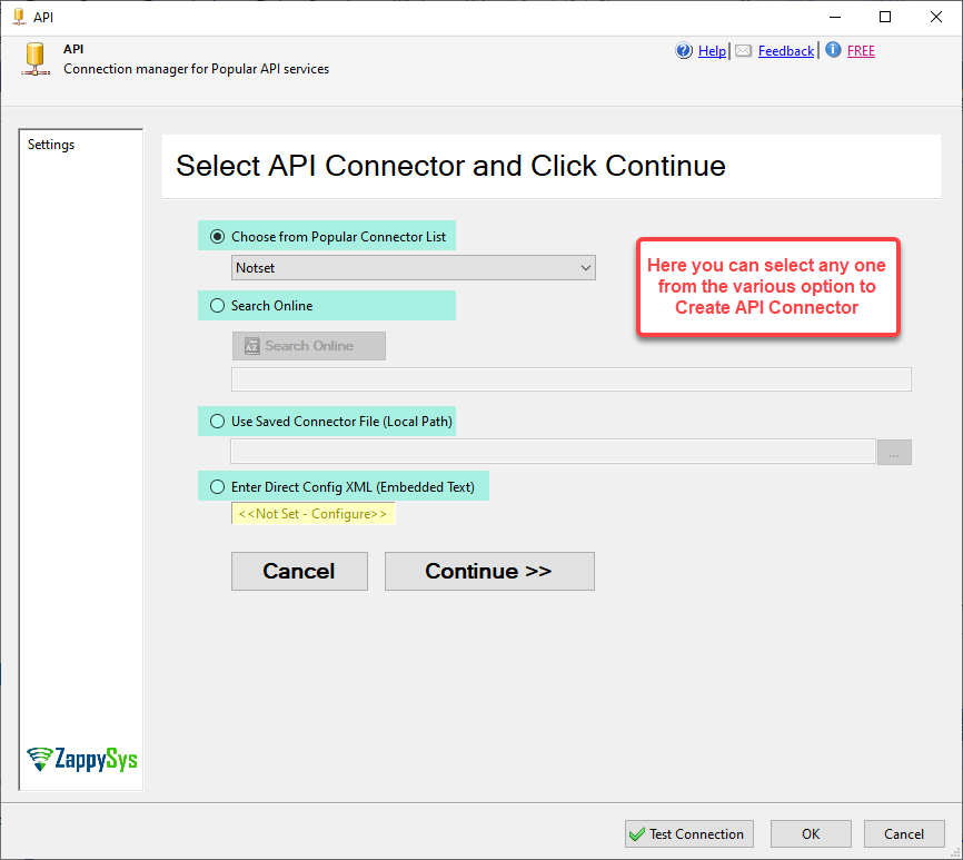 SSIS API Connection - Various Mode