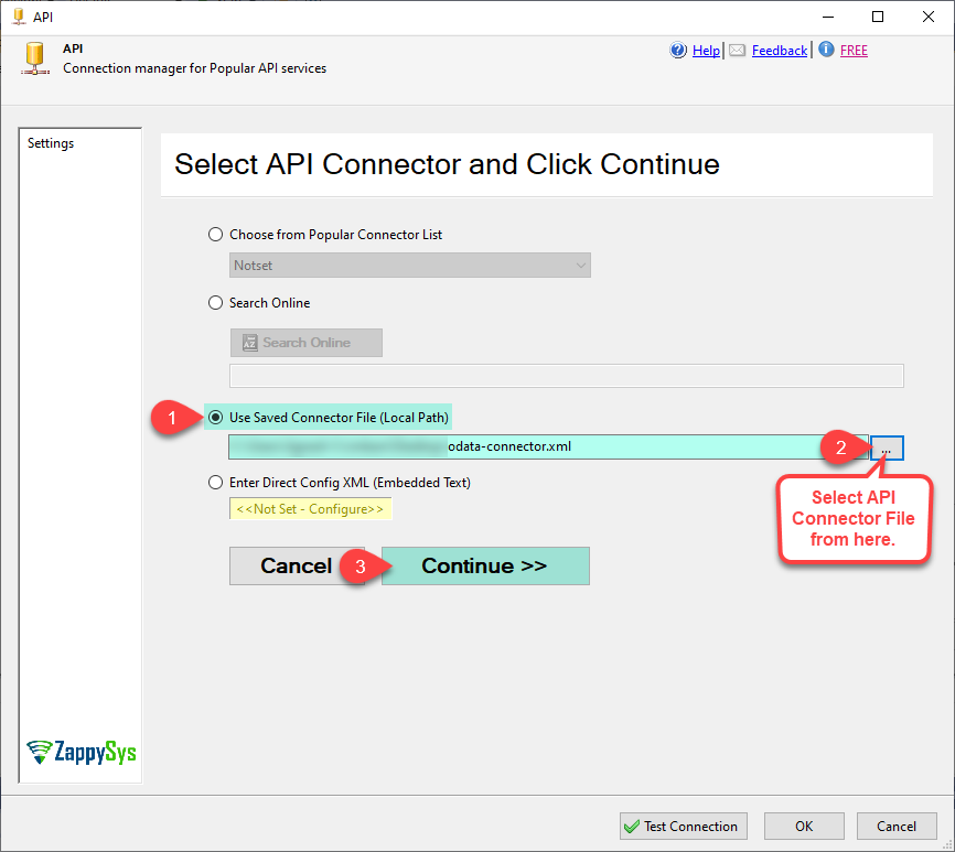 SSIS API Connection Manager - Select File 