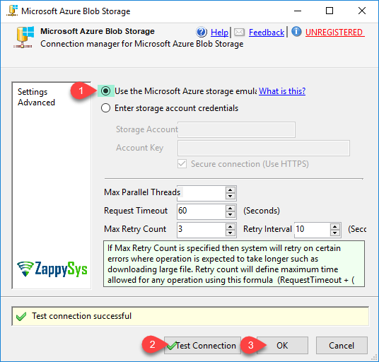 Azure Storage Connection Manager UI - Windows Azure Storage Emulator