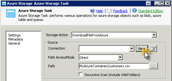 configure-ssis-azure-storae-task