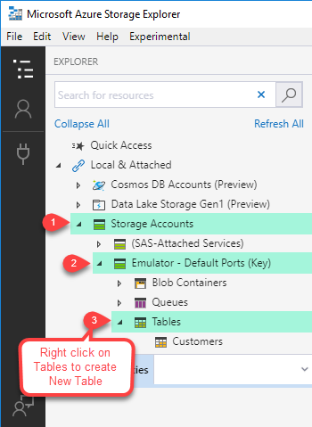 Create Azure Storage Table - SSIS Destination