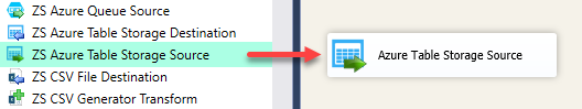 SSIS Azure Table Source - Drag and Drop