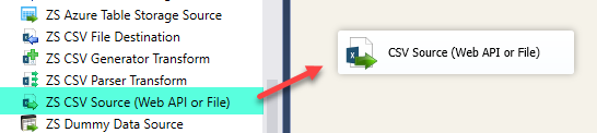 SSIS CSV Source (Web API or File) - Drag and Drop