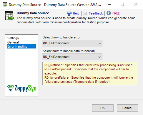 SSIS DummyData Source - Setting UI