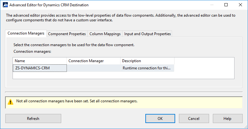 DynamicsCRM Destination - Setting UI