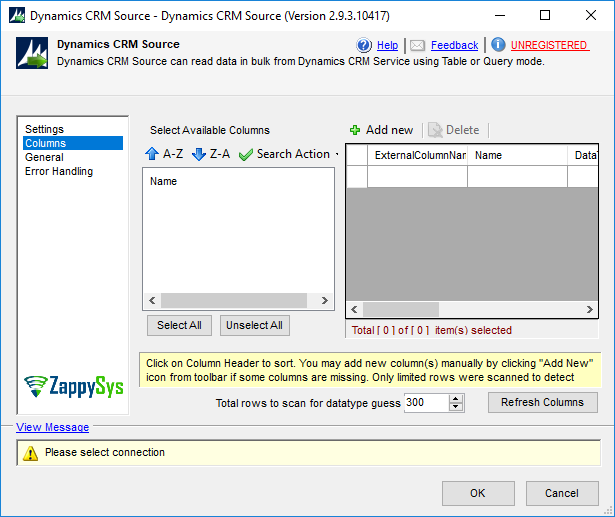 SSIS Dynamics CRM Source - Setting UI