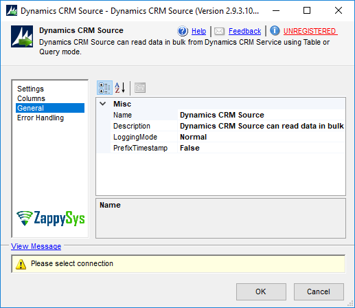 SSIS Dynamics CRM Source - Setting UI