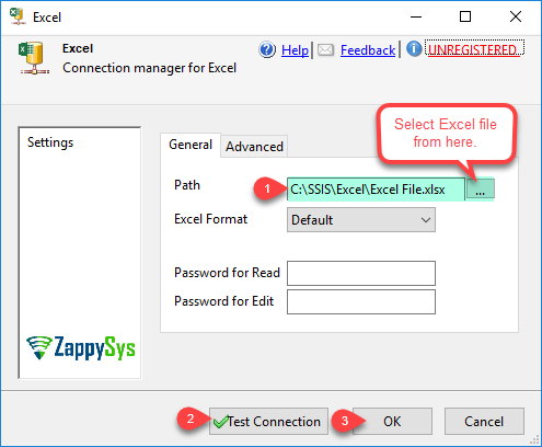 SSIS Excel Source - Connection Configure