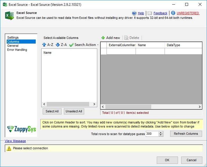 SSIS Excel File Source - Setting UI