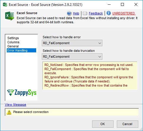 SSIS Excel File Source - Setting UI