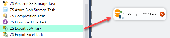 SSIS Export to CSV File Task - Drag and Drop