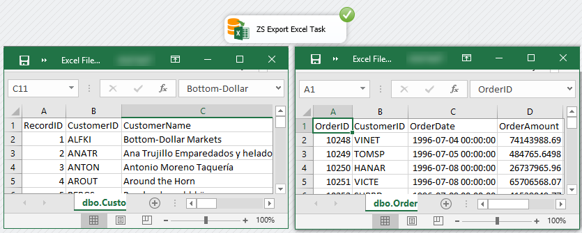 SSIS Export Excel File Task - Execution Log