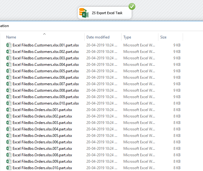 SSIS Export to Excel File Task - Split Options - ByRows Execute