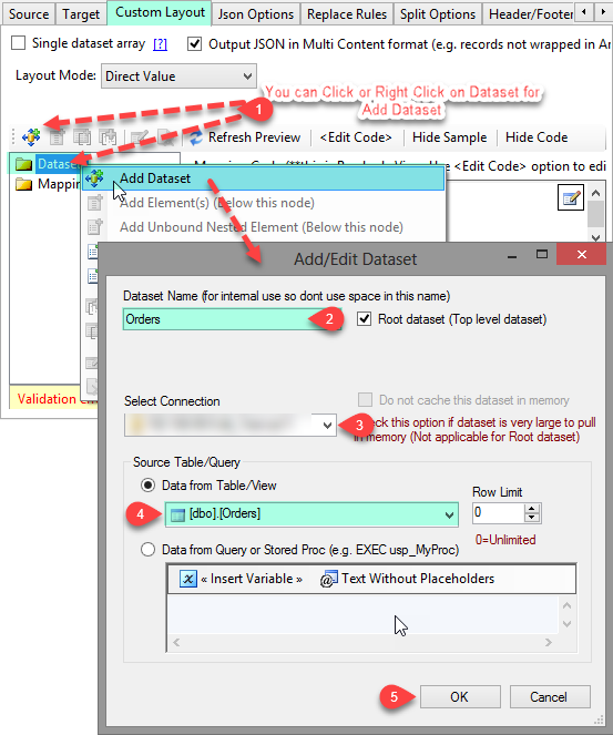 SSIS Export JSON File Task - JSON Layout Editor