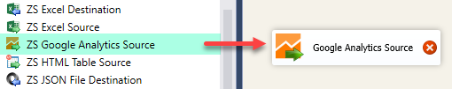 SSIS Google Analytics Source - Drag and Drop