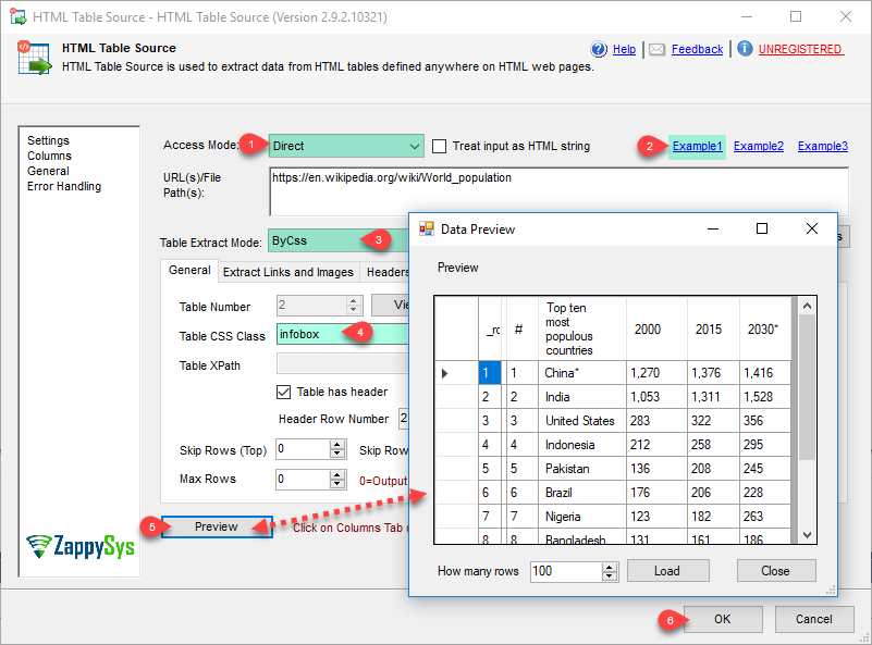 SSIS HTML Table Source - CSS Class