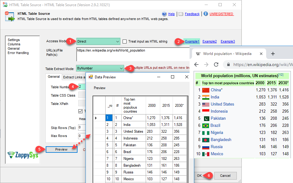 SSIS HTML Table Source - Table Number