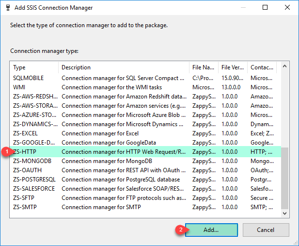 HTTP Connection - Add