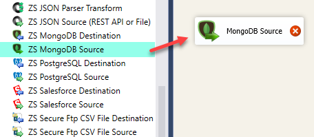 SSIS MongoDB Source - Drag and Drop