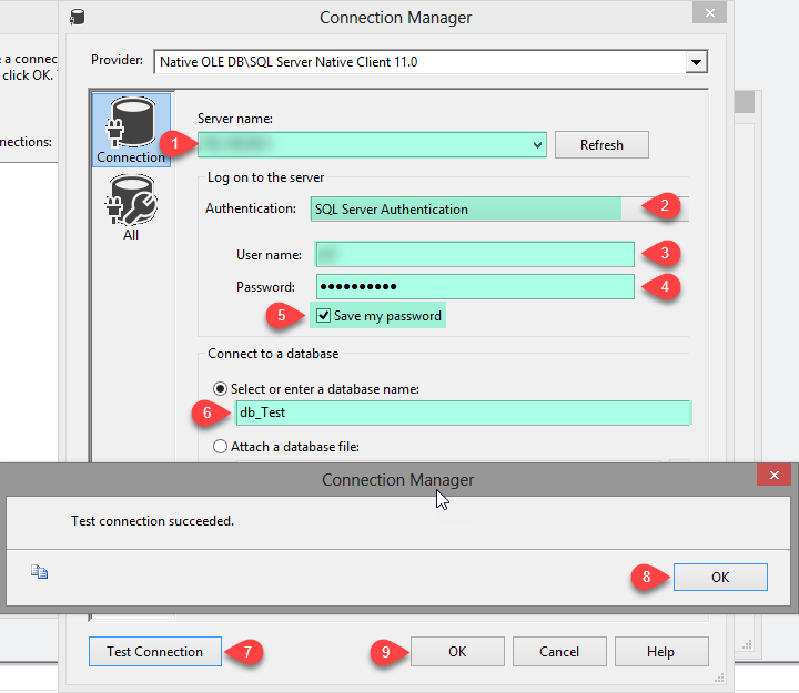 SSIS Export to CSV File Task - Connection