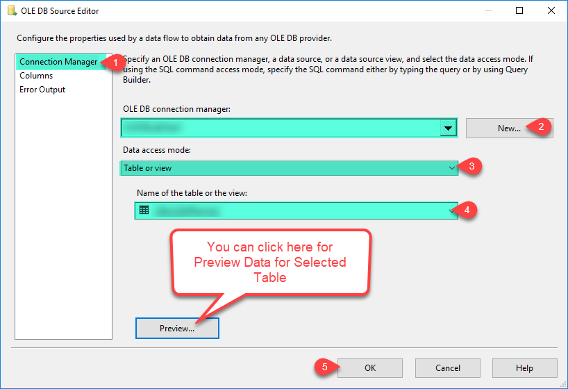SSIS OLEDB Connection Configure