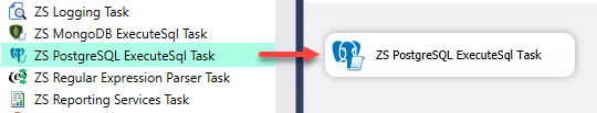 SSIS postgresql executesql task - Drag and Drop