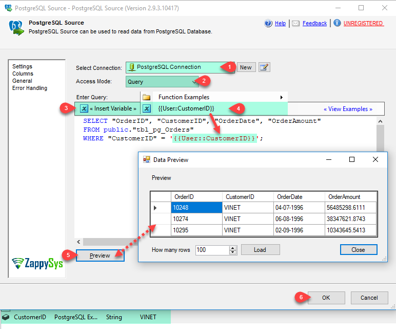 SSIS PostgreSQL Source - Query Mode